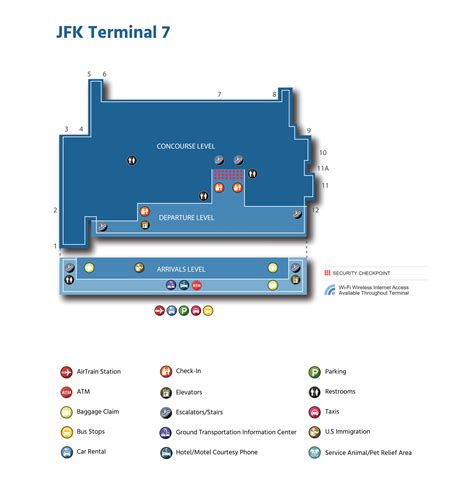 John F Kennedy International Airport Terminal 7 Map (Most Up-To-Date