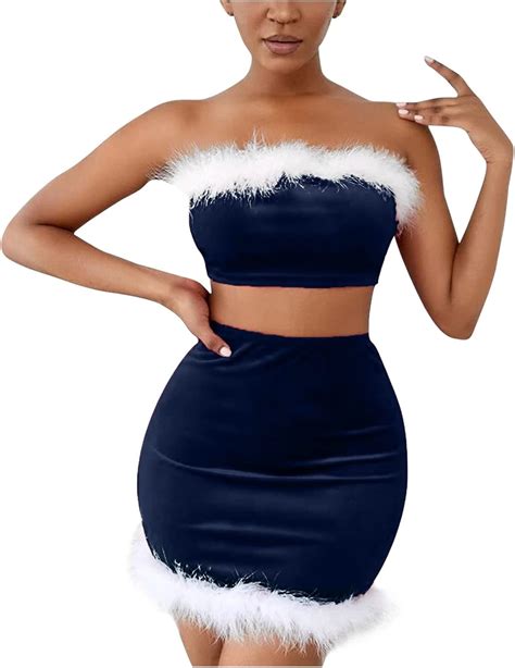 Sexy Dessous Damen für Sex Damen Weihnachten Dessous Set Sexy Negligee Lingerie Plüsch