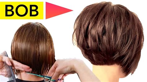 How To Cut Your Own Hair Into Bob | Bob Haircut Tutorial Eva Lorman ...