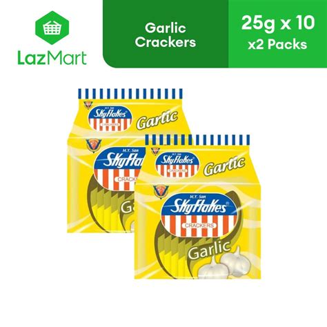 Skyflakes Crackers Garlic Flavor 25g X 10 Pack Of 2 Lazada Ph