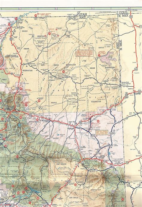 Vintage Arizona Official State Road Map Mpar Flickr