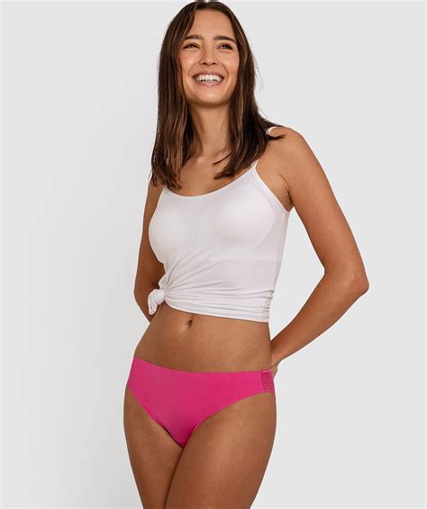 Bras N Things Smooth Comfort Lace Bikini Fuchsia Pink