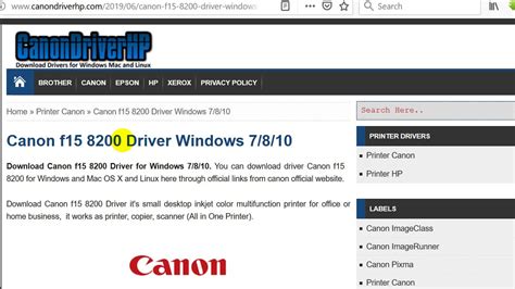 Canon F158200 Driver Download Canon f158200 driver free download