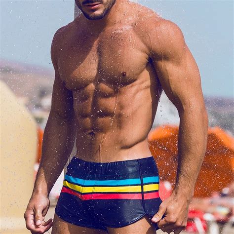 Uxh New Hot Sexy Mens Swimsuit Swimwear Male Sexy Swimming Wear Bathing