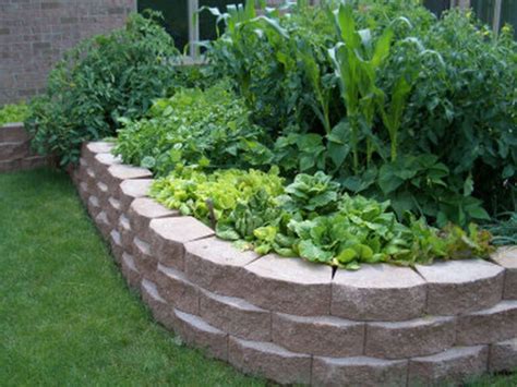 Beautiful Raised Flower Bed Stone Border Brick Homedecorish