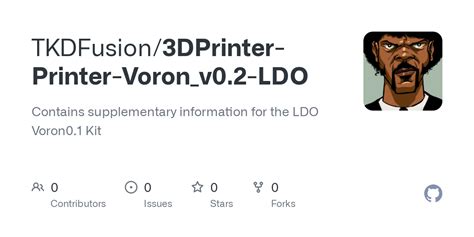 Github Tkdfusion Dprinter Printer Voron V Ldo Contains