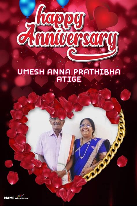 Happy Marriage Anniversary Love Heart Rose Petals Black Screen In 2024