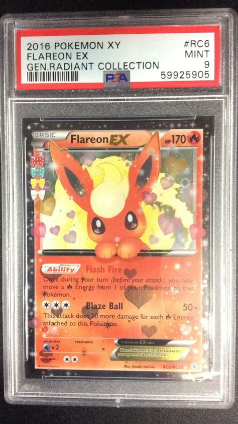 Pokemon Xy Generations Radiant Collection Rc Flareon Ex Psa