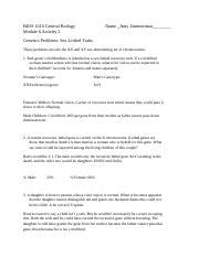 Genetics Problems Sex Linked Traits Color Vision Inheritance Course Hero