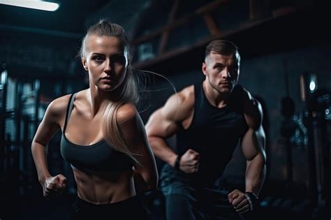 Fitness Del Hombre Y De La Mujer Foto Premium