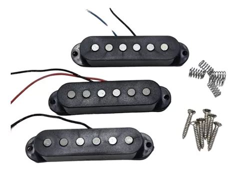 Pastilla Para Ronsani Captador Guitarra Strato Alnico V Preto Kit