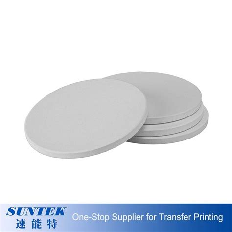 White Cup Sublimation Blank Water Absorbent Round Ceramic Car Coaster