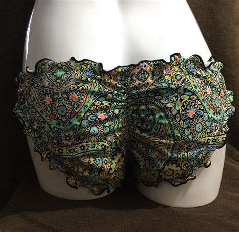 Victorias Secret Mosaic Garden The Ruffled Cheeky Ruched Back Bikini Bottom NWT EBay