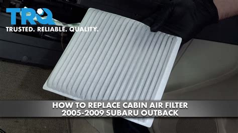 How To Replace Cabin Air Filter 2003 2009 Subaru Outback YouTube