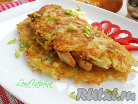 Картофельные лепешки с курицей и сыром: 10 фото в рецепте