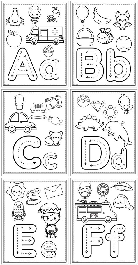Colorindo O Alfabeto - Alfabeto para Colorir: 26 Páginas Grátis para Aprender e Brincar!