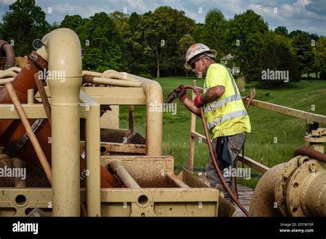 Pipe Line Drilling Stock Photo Alamy