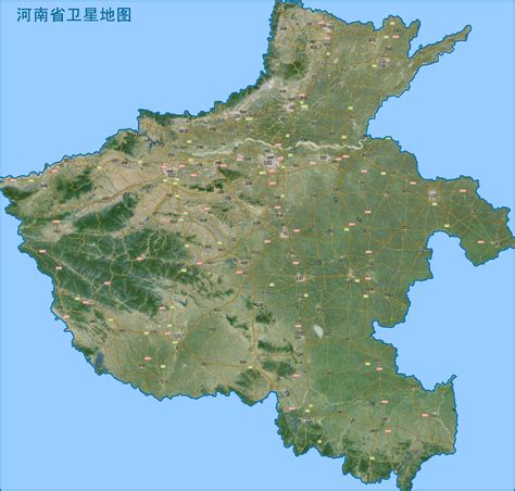 河南卫星地图 河南地图 初高中地理网