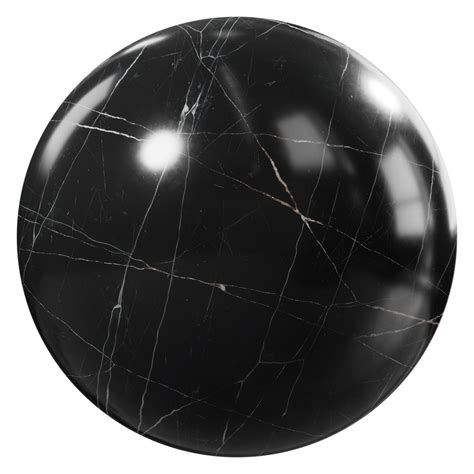 Matte Marble Stone Texture, Ebony Black - Poliigon