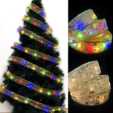 Ft Shining Ribbon Fairy Lights Led String Lights For Christmas Tree