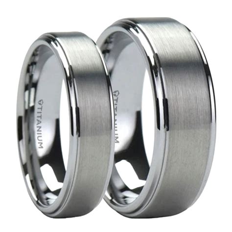 Matching Black Titanium Wedding Bands