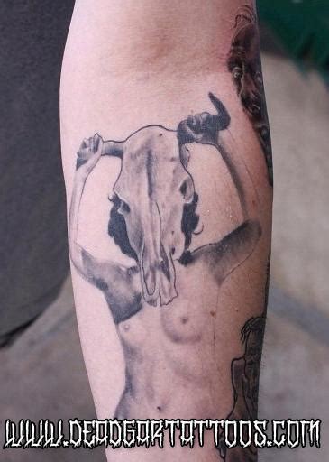 Naked Cow Skull Lady By Edgar Tattoonow