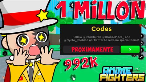 SUPER CODIGO DE ANIME FIGHTERS SIMULATOR ROBLOX POR EL MILLON MUY