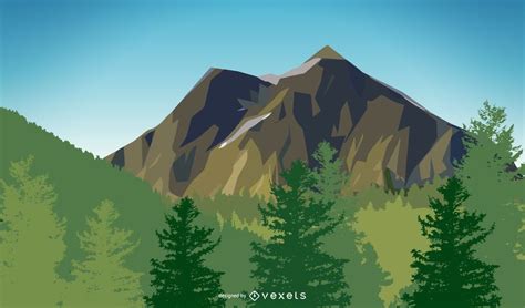 Vector De Paisaje De Montaña Descargar Vector