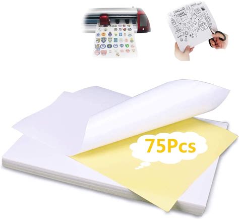 Lot De Feuilles De Papier Autocollant Brillant A Pour Imprimantes