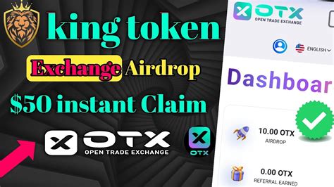 50 Claim King Token Airdrop OTC Exchange Airdrop Live King Token