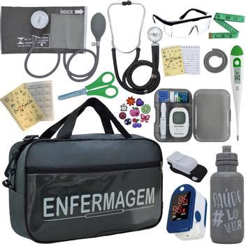 Kit Enfermagem Completo Bolsa Estagio Aparelho Pressao Estetoscopio