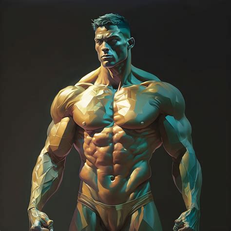 Nude Male Muscle Torso Digital Gay Art Ai Generated Male Erotic Poster Wall Art Digital