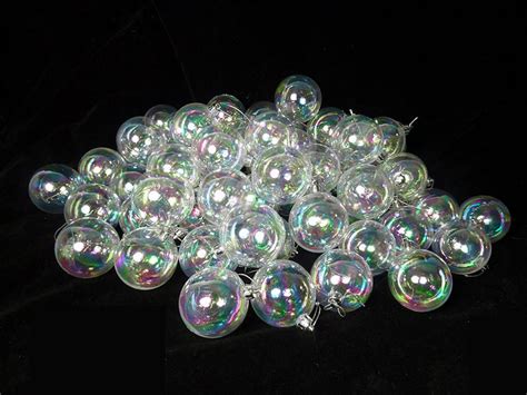 Ct Clear Iridescent Shatterproof Christmas Ball Ornaments Mm