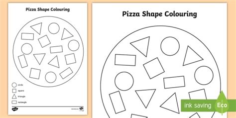 Shape Pizza Coloring Activity (Teacher-Made)