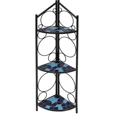 Buy Sunnydaze 3 Tier Folding Mosaic Stand Indoor Outdoor Metal Corner