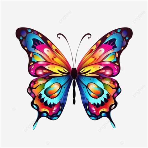 Illustration Beautiful Butterfly Paint Beautiful Butterfly Colorful