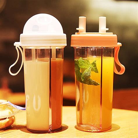 drinking cup double straw water bottle kitchenware crew