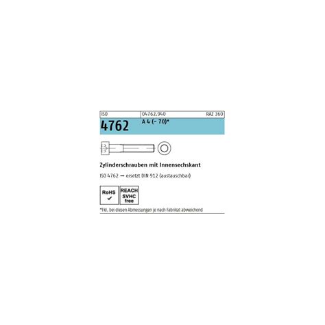 ISO 4762 Zylinderschrauben Edelstahl A4, € 1,49