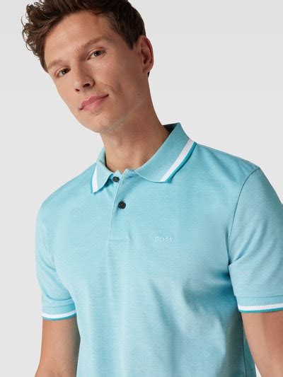 Boss Poloshirt Mit Label Stitching Modell Parlay Helltuerkis Online