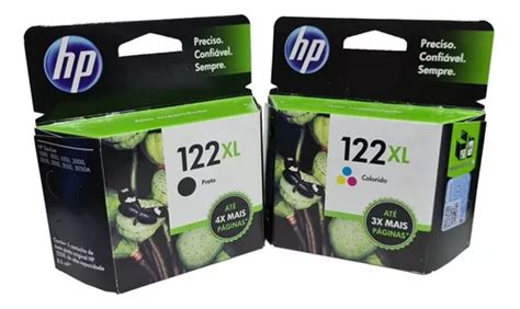 Kit Cartuchos Hp 122xl Preto E Color Impressora Deskjet 3050 Frete grátis