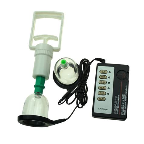 Vacuum Breast Suction Cups Electro Shock Therapy Massage Sex Toys Nipple Clitoris Stimulator