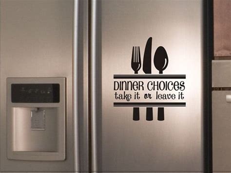 Kitchen Decal Dinner Choices Take It Or Leave It With Etsy Kitchen