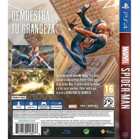 Marvel Spider Man Ps4 2 Com Detalhe Jogo Mídia Física Arena Games Loja Geek