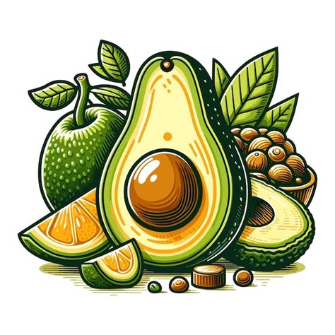 Premium Vector Avocado Vector Illustration