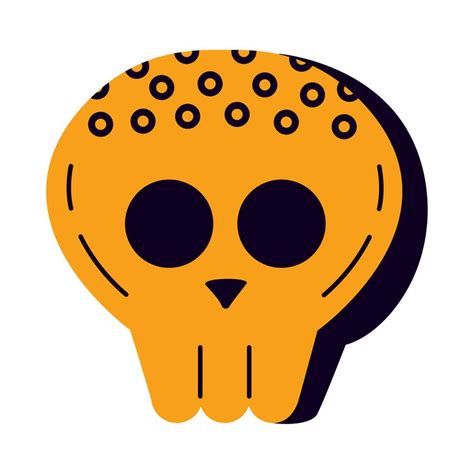 halloween skull head 12021217 Vector Art at Vecteezy