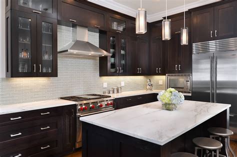 Backsplash Ideas For Dark Cabinets And Light Countertops Cabinets