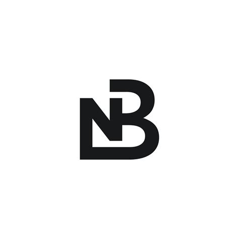 nb bn abstract initials letter monogram vector logo design