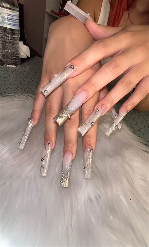 By Dee Nailzz Grunge Nails Long Acrylic Nails Coffin Drip Nails