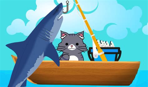 Котик рыбак. Поймай акулу! (от Lets Go W) - играть онлайн бесплатно на ...