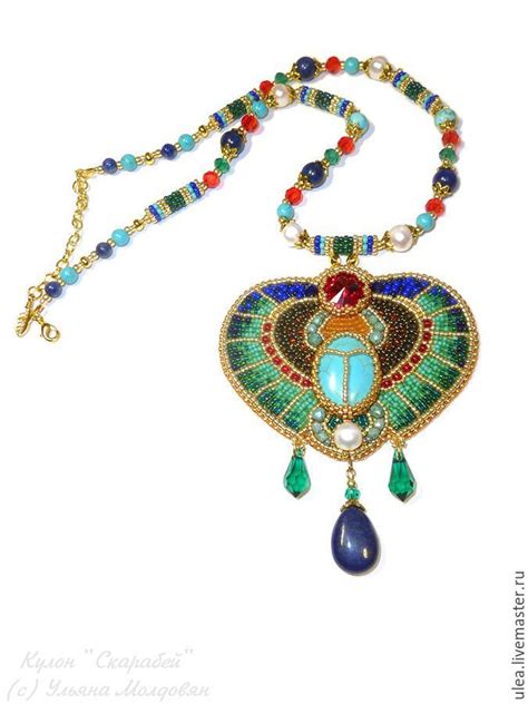 Buy Egyptian scarab pendant on Livemaster online shop | Collane